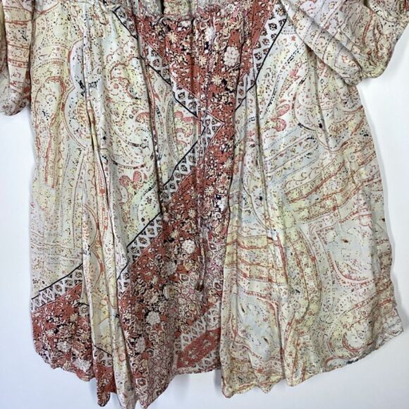 Free People Lovesick Lace Up Boho Smocked Mini Dress - Picture 7 of 15